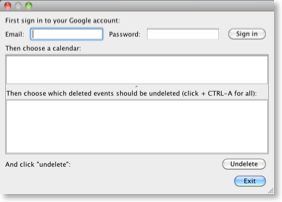 Program to undelete events in Google Calendar