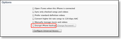 The iTunes backup must not be encrypted.