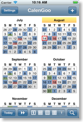 This is an example with three calendars.