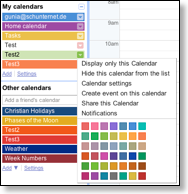 Choosing a color for a calendar